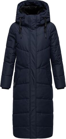Marikoo Extra Long Quilted Winter Jacket for Women with Detachable Hood | Puffy Coat in Calf-Length | Hingucker XIV XS-5XL in Saudi Arabia