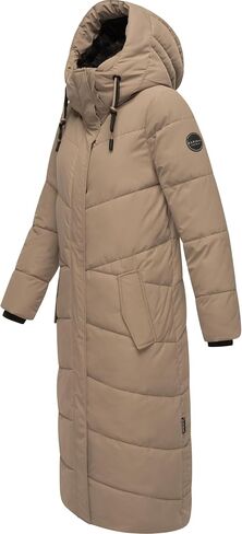 Marikoo Extra Long Quilted Winter Jacket for Women with Detachable Hood | Puffy Coat in Calf-Length | Hingucker XIV XS-5XL in Saudi Arabia