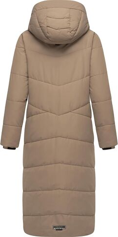 Marikoo Extra Long Quilted Winter Jacket for Women with Detachable Hood | Puffy Coat in Calf-Length | Hingucker XIV XS-5XL in Saudi Arabia