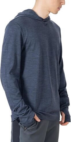 SHEEP RUN Merino Wool Hoodie Shirt Light-Weight Base Layer Wicking Breathable Hiking Running Sweatshirt in Saudi Arabia