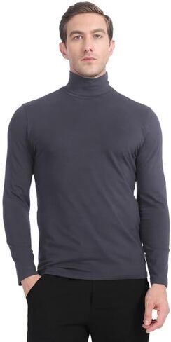 Subuteay Thermal Shirts for Mens Fleece Lined Top Long Sleeve Compression Base Layer in Saudi Arabia