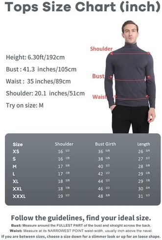 Subuteay Thermal Shirts for Mens Fleece Lined Top Long Sleeve Compression Base Layer in Saudi Arabia