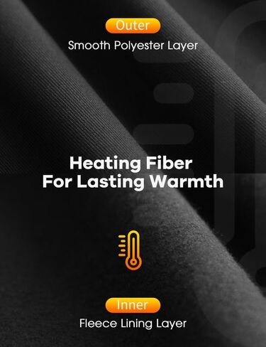 Subuteay Thermal Shirts for Mens Fleece Lined Top Long Sleeve Compression Base Layer in Kuwait