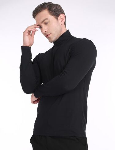 Subuteay Thermal Shirts for Mens Fleece Lined Top Long Sleeve Compression Base Layer in Kuwait