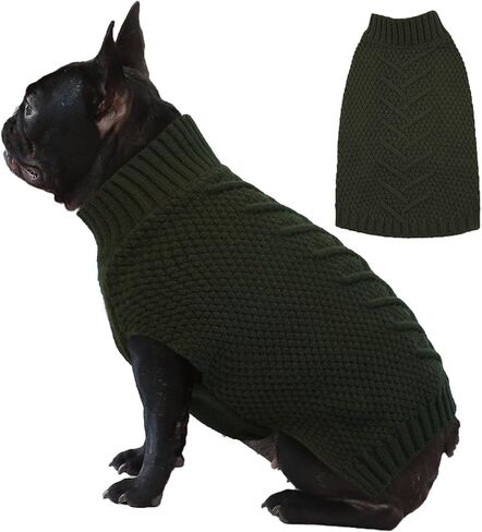 IECOii سترة كلب كبيرة جدًا، سترة كلب XXXL للكلاب الكبيرة فتاة صبي، ملابس عيد الميلاد للكلاب عطلة الكلب سترة كبيرة، ملابس دافئة للكلاب عيد الميلاد سترات للكلاب الكبيرة لابرادور، أجش، كاكي-3XL in Kuwait