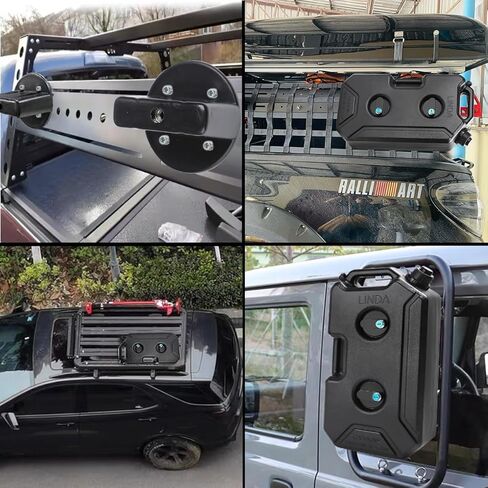 خزان غاز Mokuo سعة 10 لتر / 1.64 جالون من مادة البولي إيثيلين (HDPE) مع قفل مضاد للسرقة ودعامة تثبيت تناسب معظم الدراجات النارية سكوتر ATV UTV، لون أسود in Kuwait