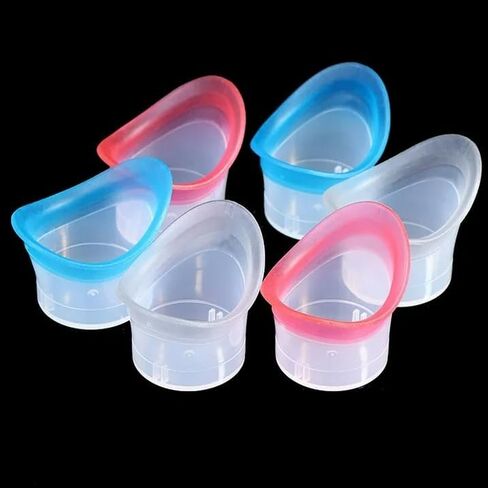1 Set Blue and Pink Eye Wash Cup Eye Wash Kit Bath Kit Silicone Eyelash Lid Care for Tired Dry Eyes Effective Eye Cleaner Solution with Storage Container Soothing Tired Eyes，Eye Washes，Eye Health in Saudi Arabia
