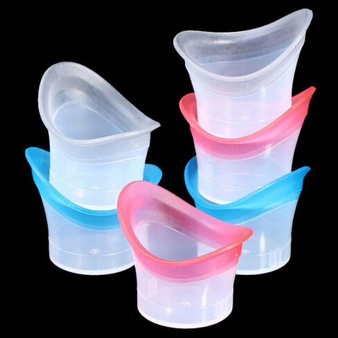 1 Set Blue and Pink Eye Wash Cup Eye Wash Kit Bath Kit Silicone Eyelash Lid Care for Tired Dry Eyes Effective Eye Cleaner Solution with Storage Container Soothing Tired Eyes，Eye Washes，Eye Health in Saudi Arabia
