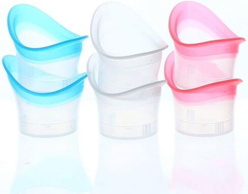 1 Set Blue and Pink Eye Wash Cup Eye Wash Kit Bath Kit Silicone Eyelash Lid Care for Tired Dry Eyes Effective Eye Cleaner Solution with Storage Container Soothing Tired Eyes，Eye Washes，Eye Health in Saudi Arabia