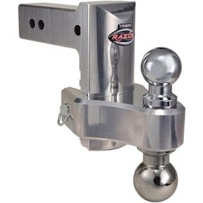 TRIMAX TRZ6AL-HD Razor 6" Heavy-Duty Aluminum Adjustable Drop Hitch, Pin and Clip