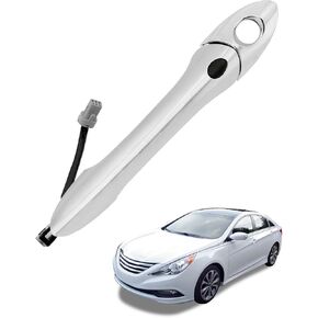 مقبض باب السائق، متوافق مع Hyundai Sonata 2011-2015، مع مستشعر ونظام دخول ذكي بدون مفتاح، مقبض خارجي أمامي من الجانب الأيسر | OE # 82651-3S210، 82652-3S010، جزء مقبض الباب الخارجي