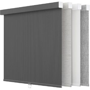 Astomi Blackout Pull-Down Window Shades, Cordless Free-Stop Blinds with Valance, Easy to Install and Efforless to Control, Ideal for Home and Office (20" W x 72" H, Black)