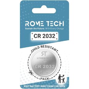 بطاريات Rome Tech Car Key Fob CR2032 المتوافقة مع Toyota Avalon 2013-2018، Highlander - 2014-2019، Land Cruiser - 2016-2017 - بطارية Toyota Highlander Key Fob - بطارية CR2032 لمفتاح السيارة عن بعد