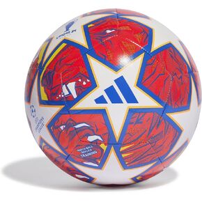 Adidas UEFA Champions League TRN Machine-Stitched Football/Soccer Ball for Unisex, Size 4 EU, White/Glory Blue/Flash Orange