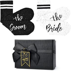 Engagement Gifts for Couples 2025, Gifts for Newly Engaged Couples, Wedding Socks Couple Socks Bride and Groom Socks