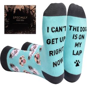 Sunia Cat Dog Gifts for Women, Funny Socks Christmas Birthday Stockings with Gift Box