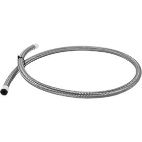 1 Pcs AN16 Fuel Line Hose 3ft Vacuum Hose Automotive 16AN CPE Fuel Hose Silver Tone CPE Rubber,Stainless Steel Braided