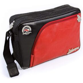 BRISA VW Collection - Shoulder Bag Messenger Bag with Tire Tread Design in T1 Bus Campervan Design