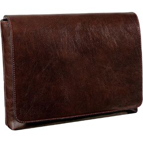 Time Resistance Leather Messenger Bag for Men - Crossbody Bag - Full Grain Leather - Tablet Sized Shoulder Bag