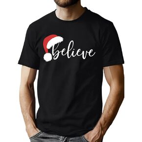 Christmas Shirts Men's The Most Wonderful Time of The Year Tee Xmas Plaid Tree Shirt Casual Holiday Tops
