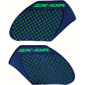 Green Gas Fuel Tank Pad Traction Side Fuel Knee Grip Decal Compatible with Kawasaki Ninja ZX10R 2011-2016