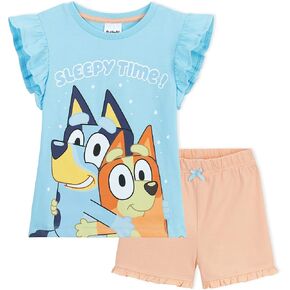 Bluey Short Pajama Set for Girls, Soft Breathable Loungewear - Gifts for Girls