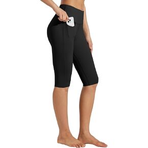 Willit Women's Knee Length Leggings Capri with Pockets High Waisted Exercise Capris Pants for Summer Yoga Workout