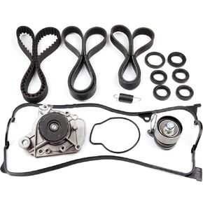 Timing Belt Kit including timing Belt water pump with gasket tensioner bearing etc,OCPTY Compatible for 2001 2002 2003 2004 2005 Honda Civic