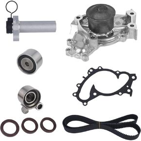 Timing Belt Kit With Water Pump Fit for 1994-2001 Lexus ES300/Camry, 1999-2003 RX300, 1995-2004 Toyota Avalon, 1998-2003 Sienna, 1999-2003 Solara 3.0L V6#TKT-024