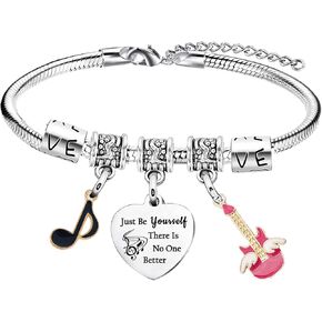 Inspirational Bracelets Singer Quotes Gifts Women Bracelets Music Gifts for Singer Fans Gifts Just Be Yourself Gifts for Music Lovers Gifts for Fans Musicians