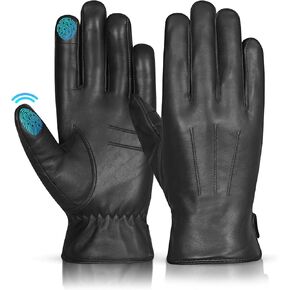 Winter Gloves Men | Water-Resistant Mens Gloves for Cold Weather with Touchscreen, Anti-Slip Grip | Warm, Unisex