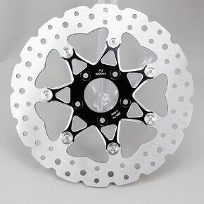 POWERJAMES Black 11.8" Floating Front Brake Rotor Disc for Harley Davidson Softail Dyna Sporster Touring