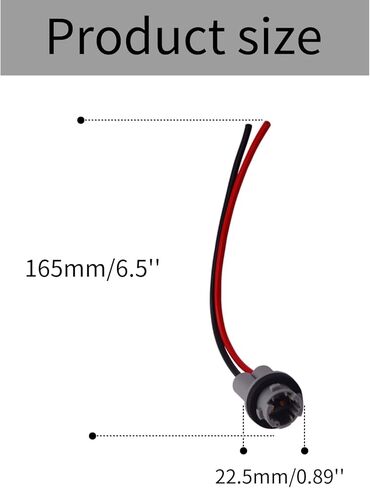 2 حزمة من موصلات مصابيح السيارة مع حزام الأسلاك - T10، T13، T15 مقابس ضفيرة لإشارات الانعطاف العالمية للمركبة وأضواء الفرامل (رمادي) in Kuwait