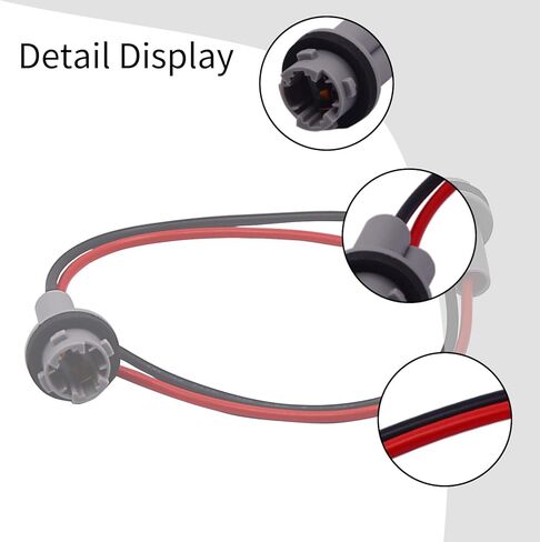 2 حزمة من موصلات مصابيح السيارة مع حزام الأسلاك - T10، T13، T15 مقابس ضفيرة لإشارات الانعطاف العالمية للمركبة وأضواء الفرامل (رمادي) in Kuwait