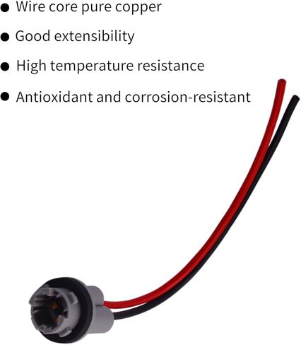 2 حزمة من موصلات مصابيح السيارة مع حزام الأسلاك - T10، T13، T15 مقابس ضفيرة لإشارات الانعطاف العالمية للمركبة وأضواء الفرامل (رمادي) in Kuwait
