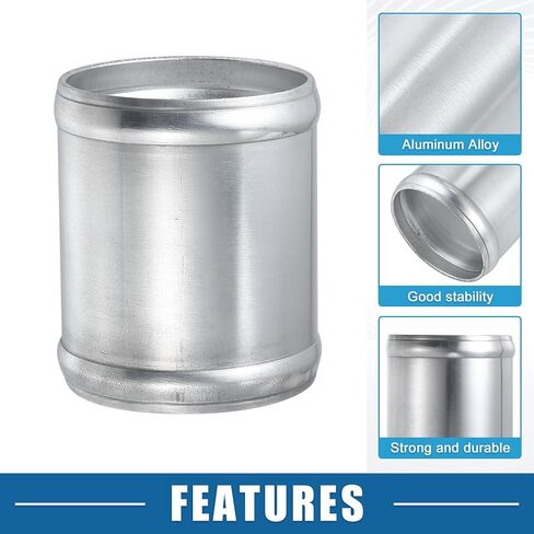 Car Adapter Joiner Pipe Universal 63mm 2.48" OD 76mm 2.99" Length Connector Tubing Adapter Aluminum Alloy Silver Tone in Saudi Arabia