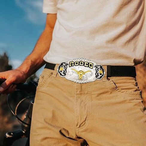 Horse Bull Rider Texas Rodeo Belt Buckle for Men, Running Horse Western Cowboy Belt Buckle, Big Size Large Belt Buckle in Kuwait