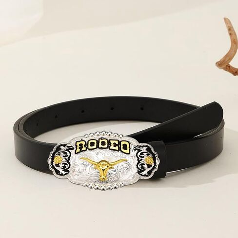Horse Bull Rider Texas Rodeo Belt Buckle for Men, Running Horse Western Cowboy Belt Buckle, Big Size Large Belt Buckle in Kuwait