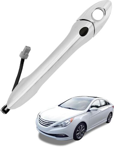 Driver Door Handle, Compatible with 2011-2015 Hyundai Sonata, with Sensor and Smart Keyless Entry System, Front Exterior Left Side Outside handle | OE# 82651-3S210, 82652-3S010, Outer door handle part in Saudi Arabia