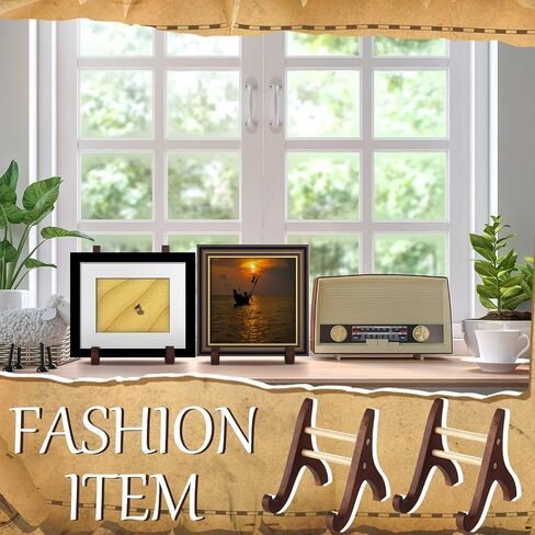 Jetec 2 Pcs 6 Inch Plate Stands for Displaying Wood Decorative Plate Holders Picture Frame Display Stands Tabletop Plate Rank Display Easel for Dish Photo Platter Plaque in Saudi Arabia