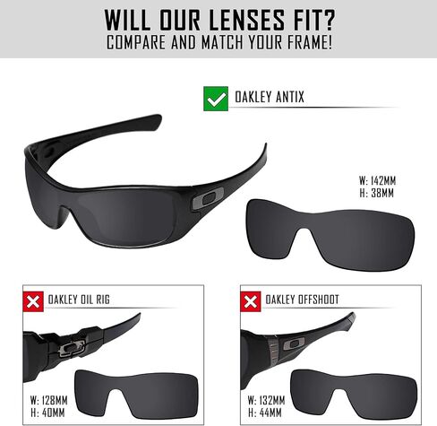 عدسات بديلة مستقطبة لنظارات Oakley Antix الشمسية in Kuwait