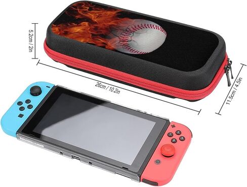 AoHanan Switch Carrying Case Fire Red Dragon Switch Game Case with 20 Games Cartridges Hard Shell Travel Protection Storage Case for Console & Accessories in Saudi Arabia