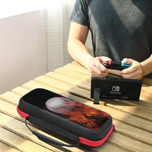 AoHanan Switch Carrying Case Fire Red Dragon Switch Game Case with 20 Games Cartridges Hard Shell Travel Protection Storage Case for Console & Accessories in Saudi Arabia