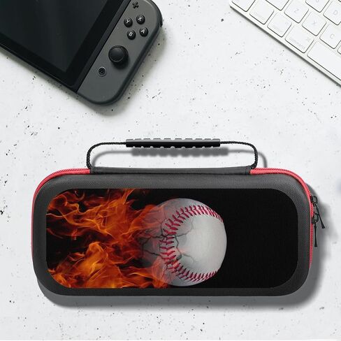 AoHanan Switch Carrying Case Fire Red Dragon Switch Game Case with 20 Games Cartridges Hard Shell Travel Protection Storage Case for Console & Accessories in Saudi Arabia