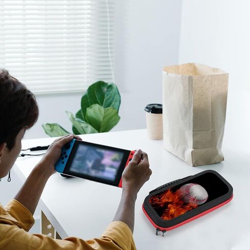 AoHanan Switch Carrying Case Fire Red Dragon Switch Game Case with 20 Games Cartridges Hard Shell Travel Protection Storage Case for Console & Accessories in Saudi Arabia