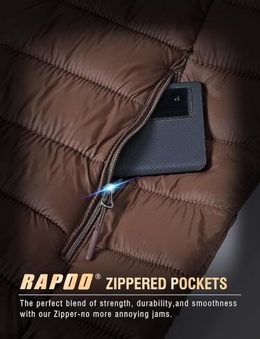 Rapoo Men's Puffer Jackets Lightweight Winter Jackets Coats Water Resistant Windproof Insulated in Kuwait