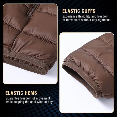 Rapoo Men's Puffer Jackets Lightweight Winter Jackets Coats Water Resistant Windproof Insulated in Kuwait