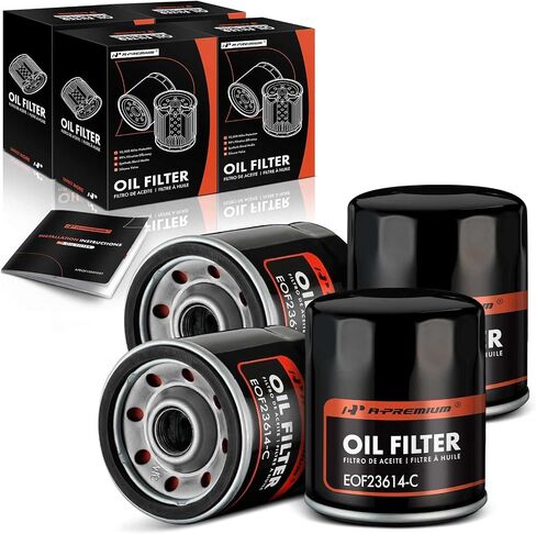 فلتر الزيت A-Premium 10K Miles متوافق مع Ford & Chevy & Toyota & Nissan & Volkswagen & Jeep & Subaru & Dodge & Lexus & Mazda & Chrysler & Audi، استبدال # 04E115561B، PH3614 in Kuwait