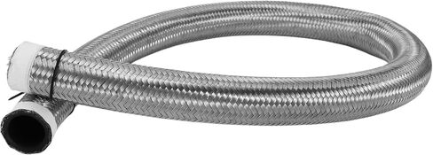 1 Pcs AN16 Fuel Line Hose 3ft Vacuum Hose Automotive 16AN CPE Fuel Hose Silver Tone CPE Rubber,Stainless Steel Braided in Saudi Arabia