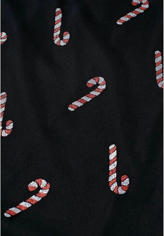 CHICWISH Women Christmas Shimmer Candy Cane Print Mesh Tulle Midi Skirt Cute High Waist A-Line Casual Holiday Skirts in Kuwait